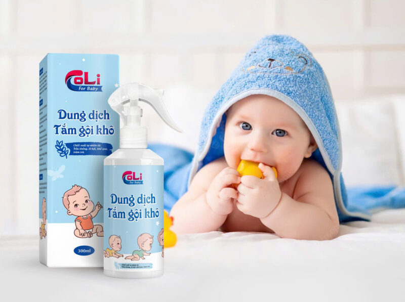 DUNG DỊCH TẮM GỘI KHÔ CHO BÉ